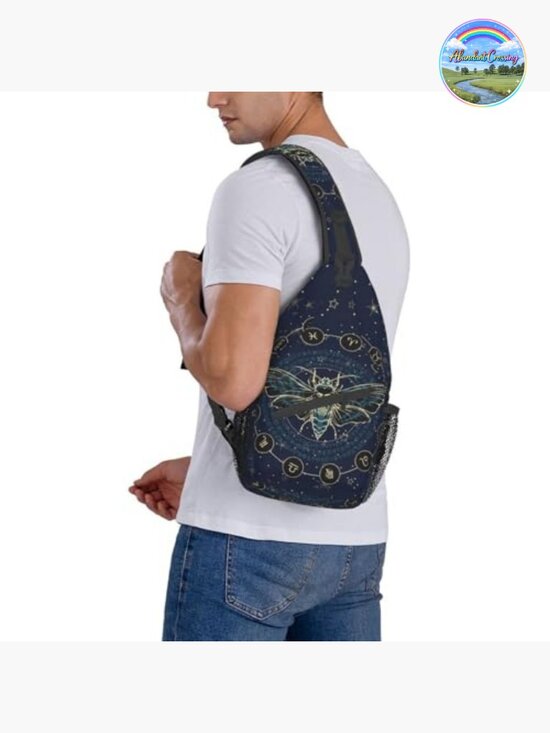 Polyester Sling Backpack Crossbody Chest Bag for Travel Hiking Daypack